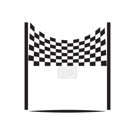 Illustration for Race flag icon simple design illustration vector - Royalty Free Image