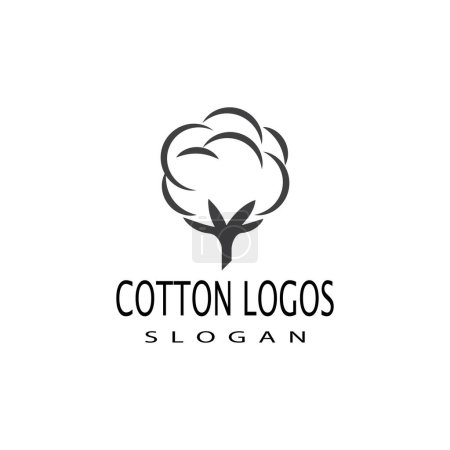 Illustration for Cotton Logo Template vector symbol nature - Royalty Free Image