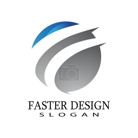 Téléchargez les illustrations : Modèle de logo plus rapide illustration d'icône vectorielle - en licence libre de droit