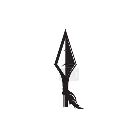 Illustration for Vintage Rustic Hipster Arrowhead Spear Hunting Logo Design - Royalty Free Image