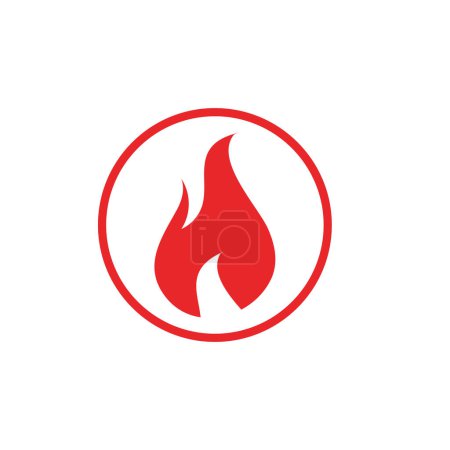 Téléchargez les illustrations : Modèle de conception d'illustration vectorielle de flamme de feu - en licence libre de droit