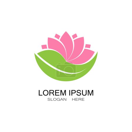 Ilustración de Belleza Vector flores de loto diseño logo Plantilla icono - Imagen libre de derechos
