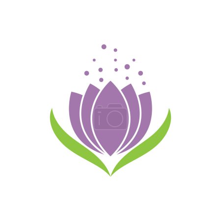 Ilustración de Belleza Vector flores de loto diseño logo Plantilla icono - Imagen libre de derechos