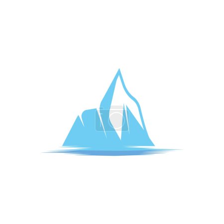 Modèle de logo Ice berg symbole vectoriel nature