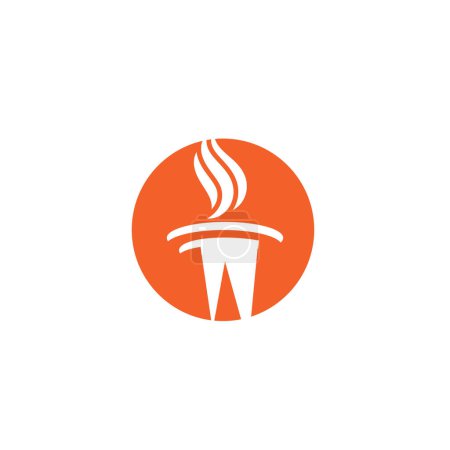 Ilustración de Antorcha Logo Plantilla vector símbolo naturaleza - Imagen libre de derechos
