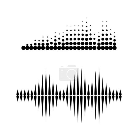Ilustración de Plantilla de diseño de ilustración de vector de ondas sonoras - Imagen libre de derechos
