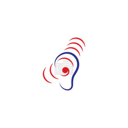 Modèle de logo auditif conception d'icône vectorielle