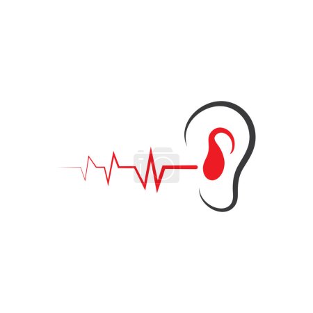 Illustration for Hearing Logo Template vector icon design - Royalty Free Image