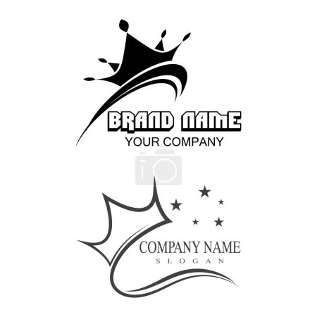 Photo for Crown Logo Template vector icon illustration design - Royalty Free Image