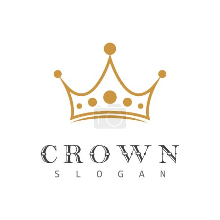 Illustration for Crown Logo Template vector icon illustration design - Royalty Free Image