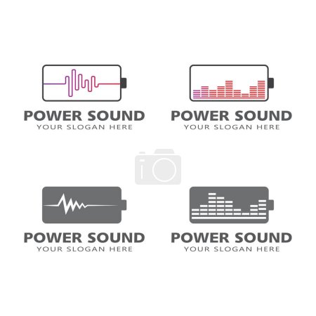 Photo for Sound waves vector illustration design template - Royalty Free Image