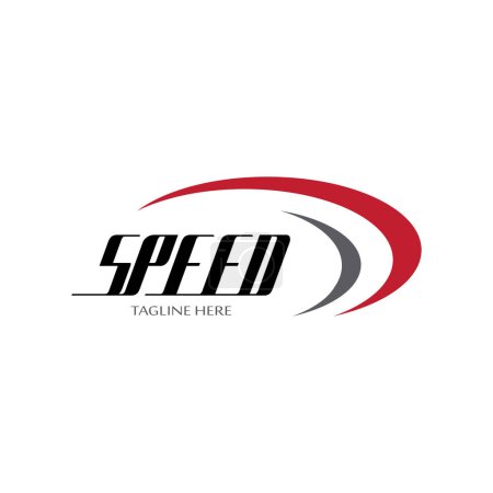 Ilustración de Velocidad Auto coche Logo Plantilla vector ilustración icono diseño - Imagen libre de derechos