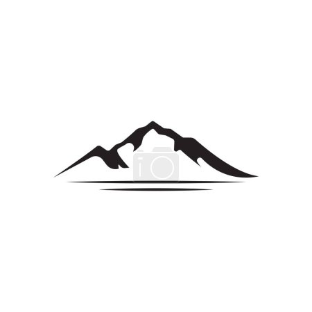 Ilustración de Icono de montaña Logo Plantilla Diseño de ilustración vectorial - Imagen libre de derechos