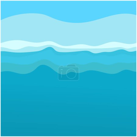 Illustration for Abstract Water wave vector illustration design background - Royalty Free Image