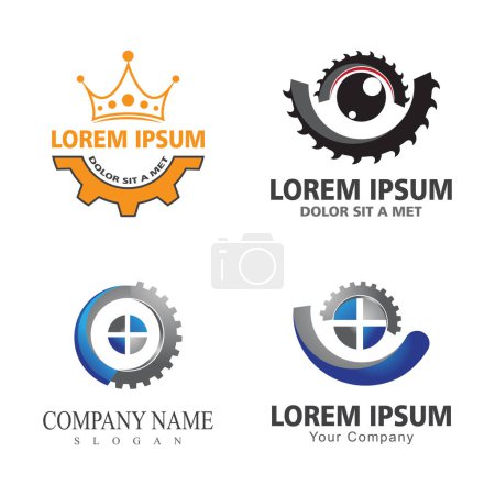 Photo for Gear Logo Template vector icon illustration design - Royalty Free Image