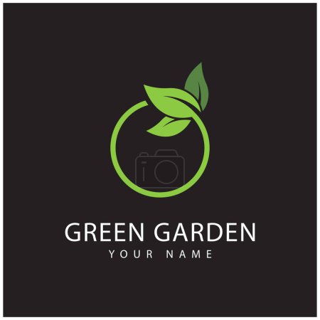 Photo for Green garden logo vector and symbol - Royalty Free Image