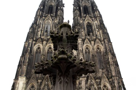 Téléchargez les photos : Détails de la façade de la cathédrale de Cologne à Cologne, Allemagne. Photo de haute qualité - en image libre de droit