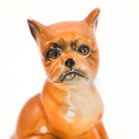  Figura de porcelana de perro Goebel Hummel. Placa de porcelana. Foto de alta calidad