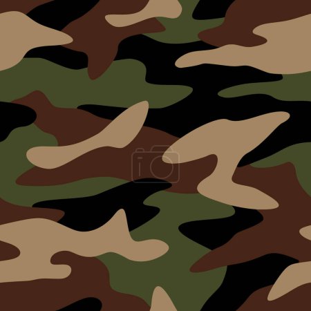 Photo for Seamless Army Camouflage, Colored Military Background Ready for Textile Prints. - Royalty Free Image