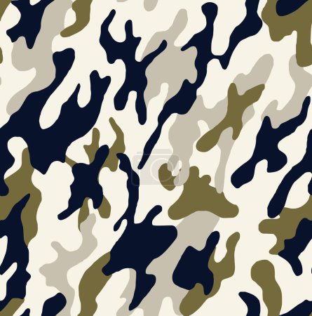 Photo for Seamless Army Camouflage, Colored Military Background Ready for Textile Prints. - Royalty Free Image