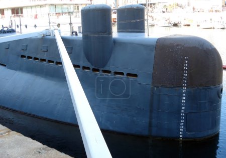 Foto de Génova - Italia - 24 de octubre de 2018: Museo del Mar de Galata. Submarino Nazario Sauro S 518. - Imagen libre de derechos