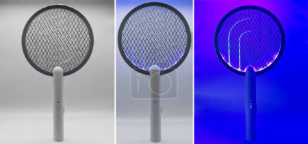 Photo for Electric Fly and Mosquito Swatter comparison between on and off. - Royalty Free Image