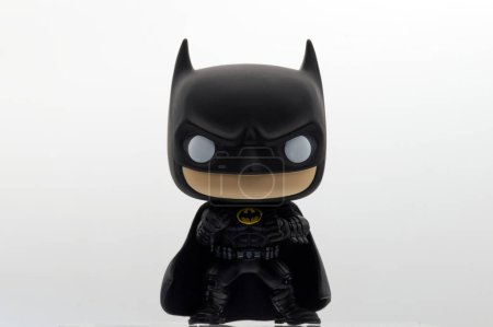 Photo for Bologna - Italy - February x, 2024: Funko Pop vinyl figure of DC superhero Batman from The Flash movie, isolated on white background. - Royalty Free Image