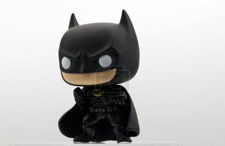 Photo for Bologna - Italy - February x, 2024: Funko Pop vinyl figure of DC superhero Batman from The Flash movie, isolated on white - Royalty Free Image