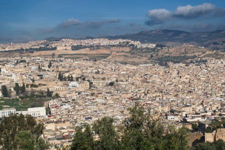 Landscape of the old Medina in Fes. Morocco, Africa.