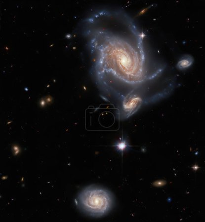 Spiral galaxy NGC 1356 in outer space.