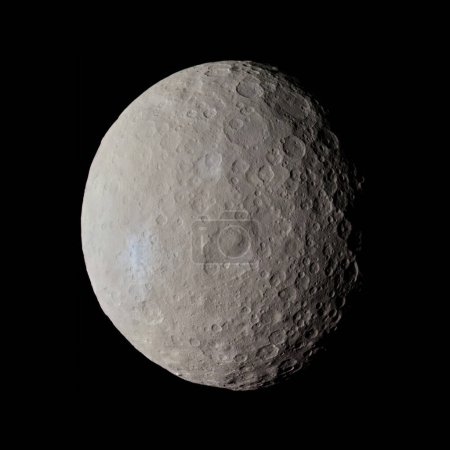 Ceres dwarf planet, situated in the middle asteroid belt between the orbits of Mars and Jupiter.