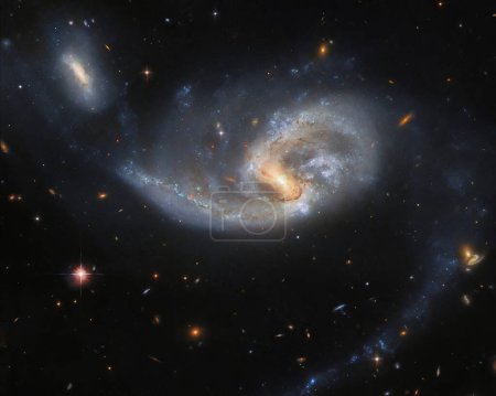 Two galaxies interacting NGC 5996 and NGC 5994.