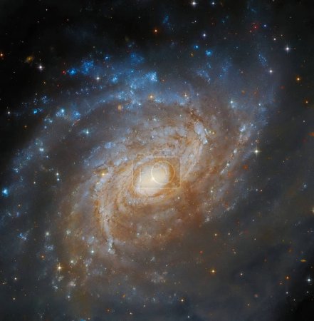 Spiral galaxy IC 4633 in outer space.
