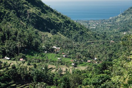 Picturesque landscape of the Balinese backcountry near to Amed