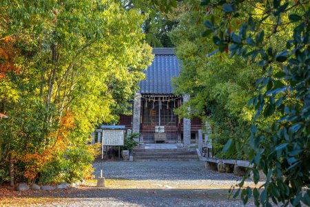 Téléchargez les photos : Nakatsu Daijingu Grand Sanctuaire et sanctuaires au parc du château de Nakatsu, fondé après la restauration Meiji, dédié à Amaterasu et Omikami, une déesse du soleil. - en image libre de droit