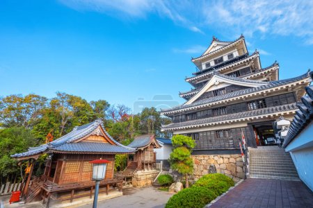 Photo for Nakatsu Castle known as one of the three mizujiro, or "castles on the sea", in Japan. The original castle was destroyed in the Meiji Restoration and rebuilt in 1964 - Royalty Free Image