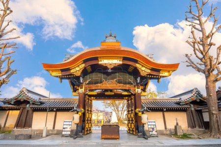 Photo for Kyoto, Japan - March 30 2023: Higashi Honganji temple situated at the center of Kyoto, one of two dominant sub-sects of Shin Buddhism in Japan and abroad - Royalty Free Image