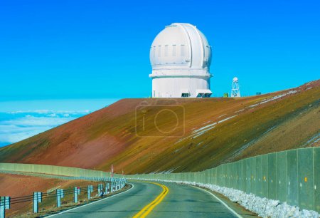 Photo for Mauna Kea Observatory seen from the road below. - Royalty Free Image