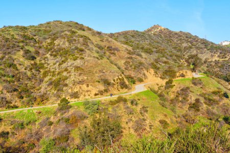 Photo for Runyon Canyon Trail in Santa Monica Mountains, California, seen from a vista point. - Royalty Free Image
