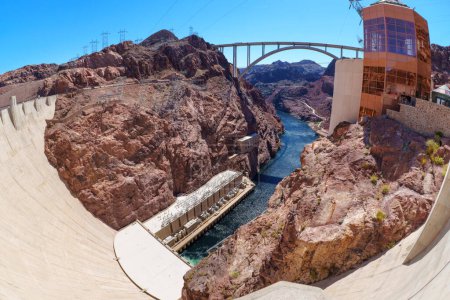 View of the Hoover Dam and the Bypass Bridge