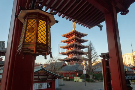 Photo for Five Storied Pagoda of Senso-ji Asakusa Kannon temple in Tokyo, Japan - Royalty Free Image