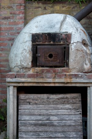 Closeup of an old clay oven