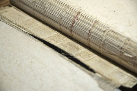Photo for Uncovered Spine of a Vintage Book - Royalty Free Image