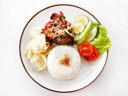 Reis und Rindfleisch Tongseng