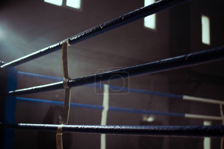 Photo for Empty boxer ring in studio light - Royalty Free Image