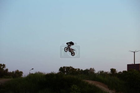 Photo for Extreme free ride motocross in fields. - Royalty Free Image