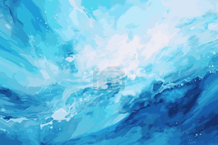 Illustration for Abstract art blue paint background with liquid fluid grunge texture. - Royalty Free Image