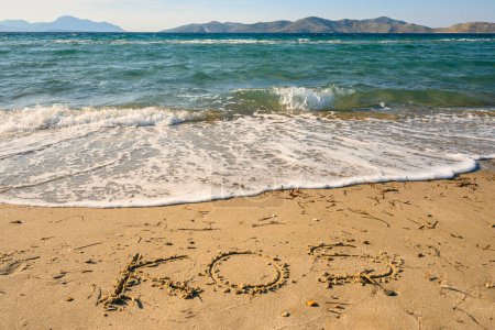 Téléchargez les photos : Golden Marmari plage sur l'île de Kos. Grèce. - en image libre de droit
