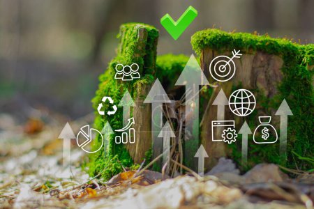 Photo for Net zero icon and carbon neutral concept in the hand for net zero greenhouse gas emissions target Climate neutral,Banner - Royalty Free Image