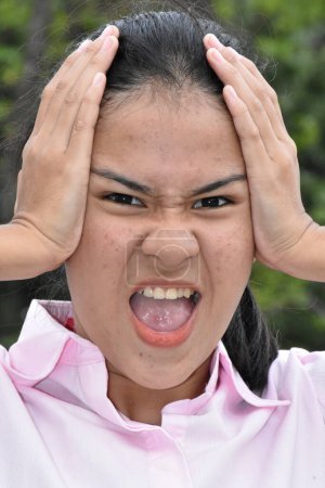 Photo for A Philippine Female Under Stress Closeup - Royalty Free Image
